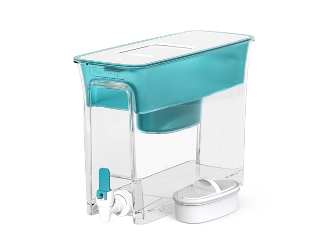 Waterdrop WFD-40B Water Filter Dispenser, 35-Cup Capacity, Turquoise, 200-Gallon Long-Life Water Filter Pitcher, Large Capacity, Reduces Chlorine,...