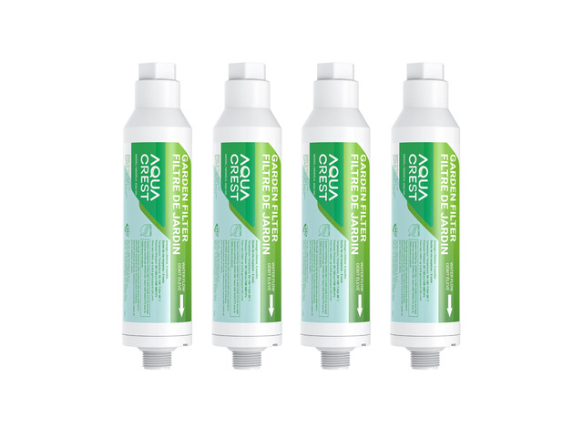 AQUA CREST Garden Hose Water Filter for Plants, NSF/ANSI Certified,Reduces Chlorine, Odor, Improves Plant Health, Suitable for Gardening, Farming...