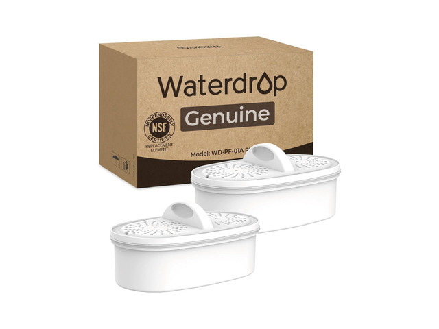 [Genuine] Waterdrop PF-01A Water Filter Replacement for Waterdrop Pitchers, NSF Certified, Reduces Lead, PFAS, PFOA/PFOS, Chlorine, Each Filter...