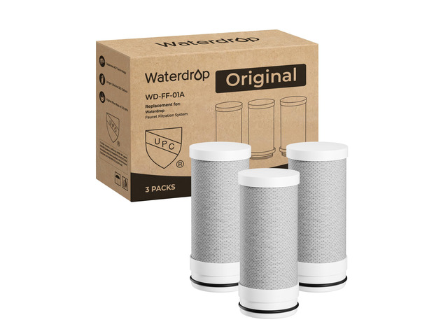 [Original] Waterdrop FF-01A Faucet Water Filter Replacement for WD-FC-01,Reduces Chlorine, Sediment, Bad Taste & Odor, Water Filter for Sink Faucet...