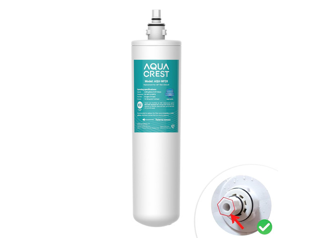 AQUA CREST FQK1R, GXULQR Water Filter Replacement for GE FQK1R, GXULQR,Compatible with GE GXK140TNN and GXULQK systems, Reduces Lead, Chlorine,...