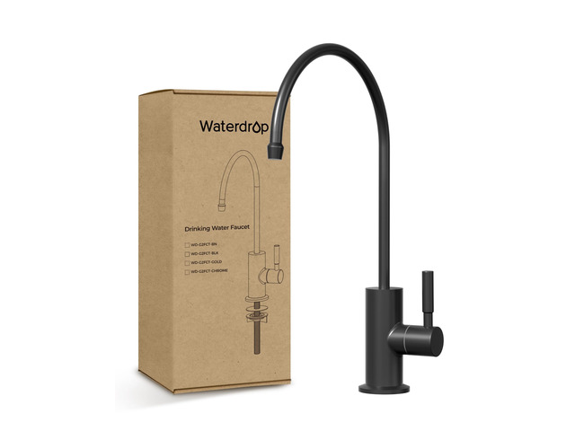 Waterdrop G2FCT-BLK Drinking Water Faucet, NSF/ANSI 372 Certified, Black, RO Water Filter Faucet for Kitchen Bar Sink, Lead-Free, 304 Stainless...