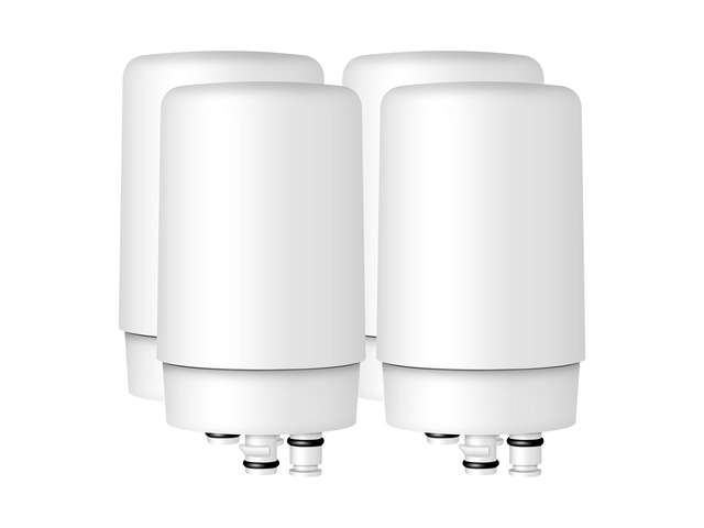 AQUA CREST 7027W Filter Replacement for Brita Filter Replacement, 4 Pack,Compatible with Brita Faucet 36311 On Tap Water Filtration System,...