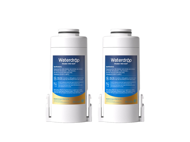 Waterdrop EDF Water Filter Replacement for Waterdrop ED01/ED02/ED04, 2 Pack,Compatible with Waterdrop Electric Water Filter Pitchers, Lasts 3...