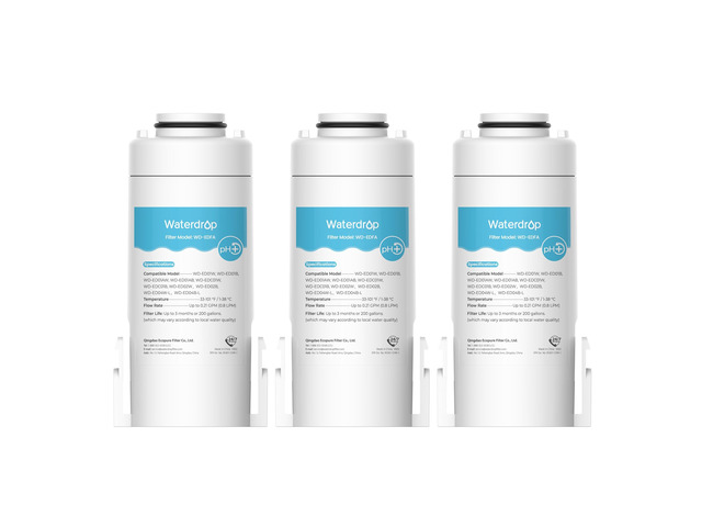 Waterdrop EDFA Alkaline Water Filter Replacement for ED01AW/ED01AB, 3 Pack,For Waterdrop ED01/ED02/ED04 Rechargeable Electric Pitchers, Improves...