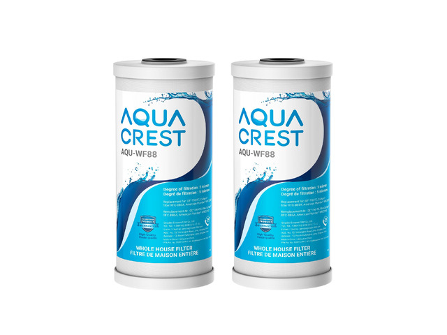 AQUA CREST FXHTC Sediment and Carbon Water Filter for GE FXHTC, 5 Micron,Replacement for GXWH40L, GXWH35F, GNWH38S, Culligan RFC-BBSA, WRC25HD,...