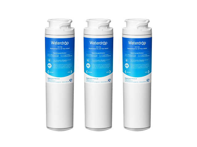 Waterdrop MSWF Refrigerator Water Filter, Replacement for GE MSWF, 3 Pack, Compatible With GE 101820A, 101821B, RWF1500A, MSWF3PK, MSWFDS,...