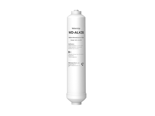 Waterdrop ALK35 Alkaline Undersink Water Filter, NSF/ANSI 372 Certified, 6-Month Lifetime, 1/4' & 3/8' Quick Connect, pH Balance and Restore...