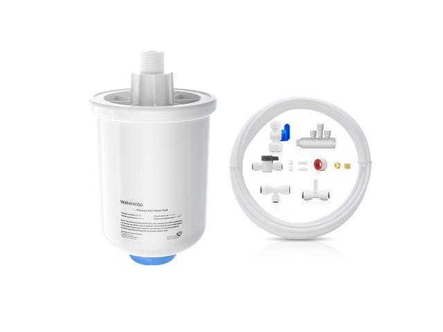 Waterdrop XT Small Water Pressure Tank, Fits /' Water Tubing, RO Tank Compatible with X8/X12/X16/G3/G5 RO System to Connect Refrigerator or Ice...
