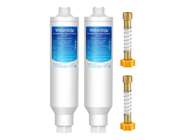 Waterdrop RV Inline Water Filter, Garden Hose and Camper Water Filter, Reduces Chlorine, Odor, Bad Taste and Sediment in Drinking Water, NSF/ANSI...