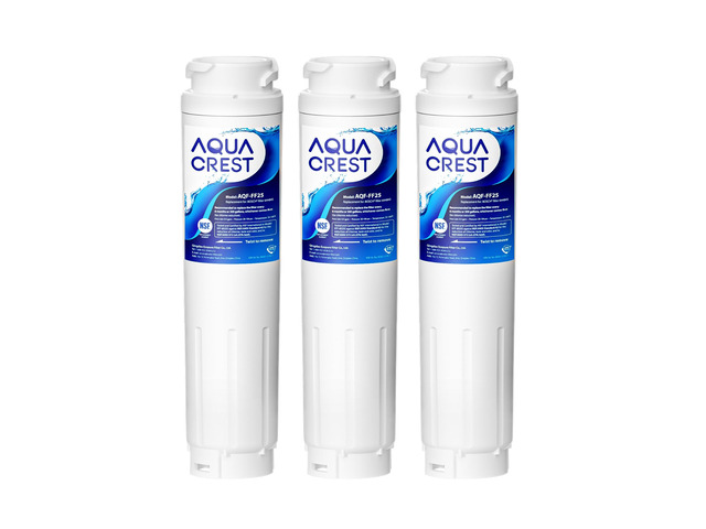 AQUA CREST 644845 Refrigerator Water Filter, 3 Pack, Replacement for Bosch 644845, 11034152, 9000077104, UltraClarity REPLFLTR10, B22CS50SNS,...