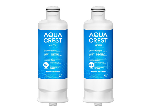 AQUA CREST Water Filter, Replacement for Samsung DA97-17376B, 2 Pack,Replacement for Samsung DA97-17376B, DA97-08006C, HAF-QIN/EXP, RS27T5200SR,...