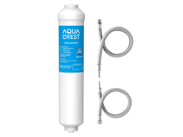 AQUA CREST 5KDC Under Sink Water Filter System, Reduces PFAS, PFOA/PFOS, Chlorine, Direct Connect Under Sink Water Filter, NSF/ANSI Tested, 5K...