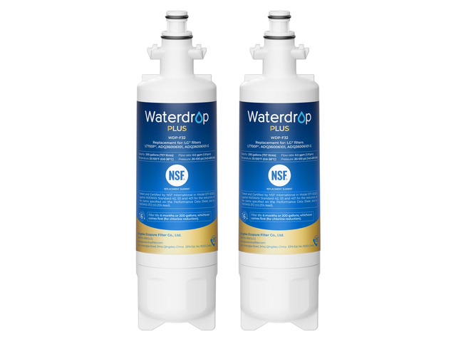 Waterdrop Plus ADQ36006101 Water Filter Replacement for LG LT700P, 2 Pack,NSF 53 & 401 Refrigerator Water Filter, Reduce PFAS, Replacement for...