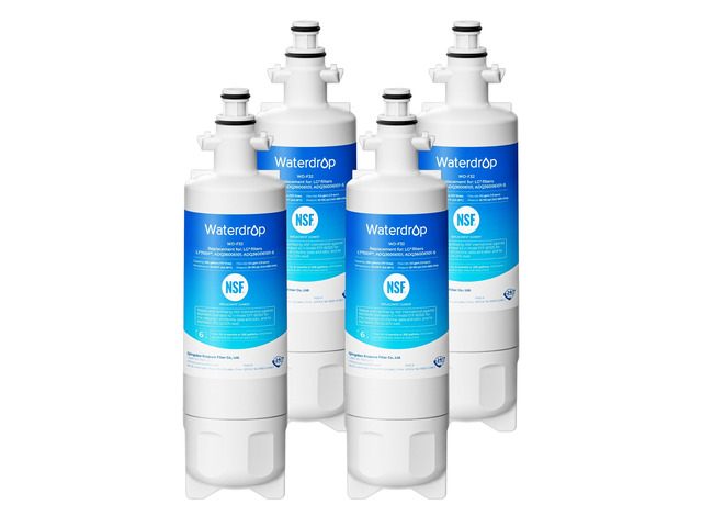 Waterdrop ADQ36006101 Replacement for LG LT700P Water Filter, 4 Pack, Standard, Replacement for Kenmore 469690, 9690, FML-3, ADQ36006102,...