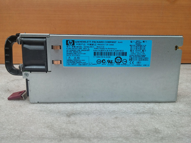 HP 499249-001 460 Watt 12 Volt Common Slot High Efficiency Redundant Power Supply For Proliant Dl380 G6 Ml350