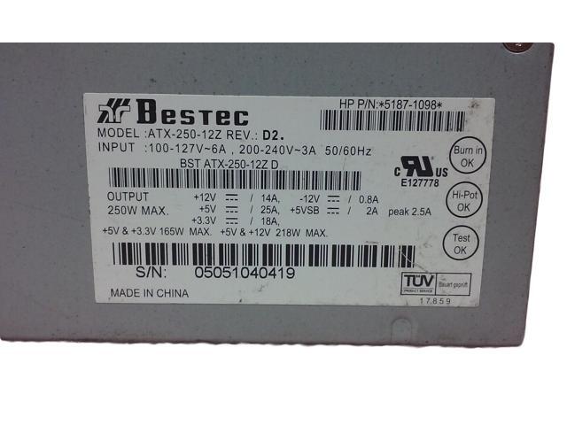 HP 5187-1098 250 Watt Atx Power Supply For Pavilion