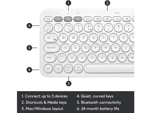 Logitech K380 920-009600 Off White Bluetooth Wireless Keyboard