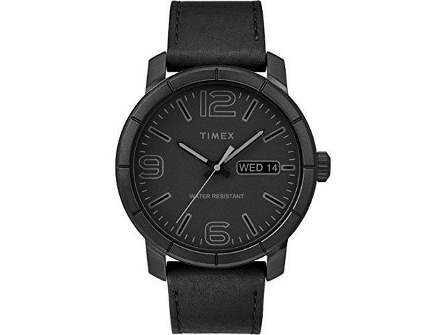 Timex Men's TW2R64300 Leather Strap Watch