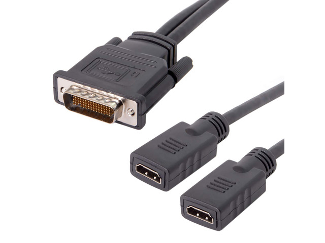 CableDeconn DMS 59 Pin to 2 HDMI Cable, DMS 59 Pin Male to HDMI Female Dual Monitor Extension Cable Adapter for LHF Graphics Card (DMS 59 pin Dual...