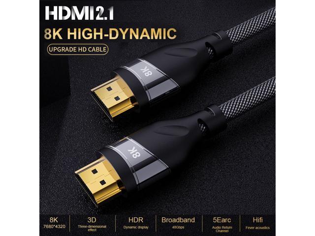 CableDeconn 8K HDMI 2.1 Copper Cord Real UHD HDR 8K 48Gbps,8K@60Hz 4K@120Hz Support HDCP 3D HDMI Cable for PS4 SetTop Box HDTVs Projectors (2m.
