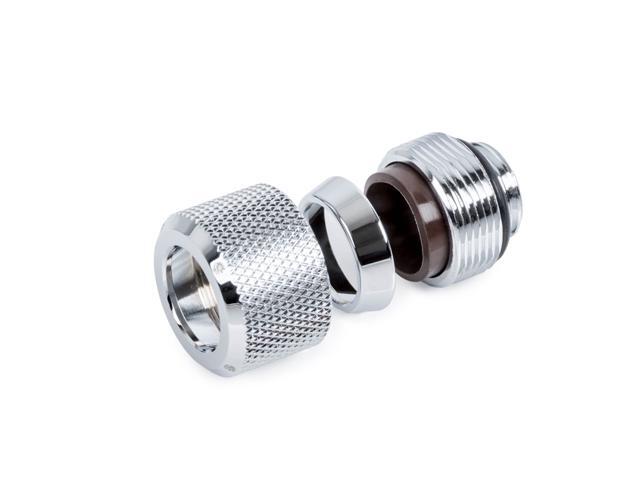Bitspower G1/4' Advanced Multi-Link Fitting, for 12mm OD Rigid Tubing, Silver Shining, 4-pack