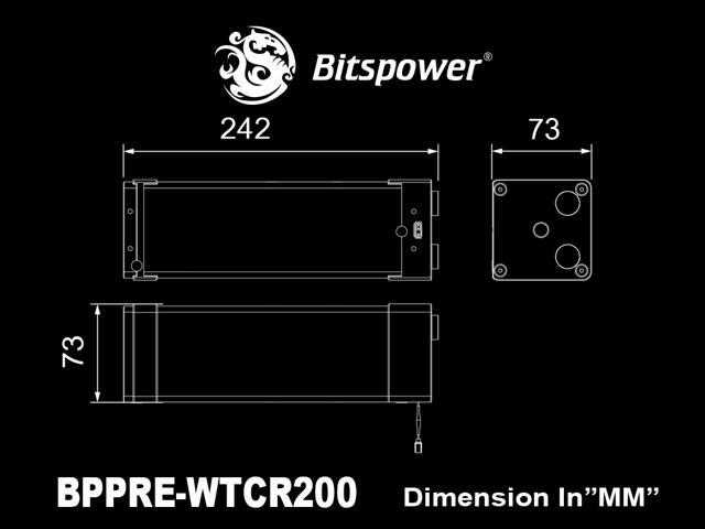 Bitspower Premium Cuboid Reservoir 200