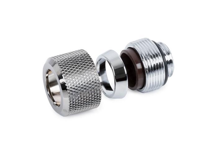 Bitspower G1/4' Advanced Multi-Link Fitting, for 12mm OD Rigid Tubing, Black Sparkle, 4-pack