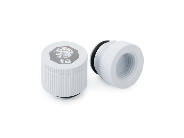 Bitspower Touchaqua Water-exhaust Fitting V2, Deluxe White, 2-pack-BPTA-EFW-V2-DW