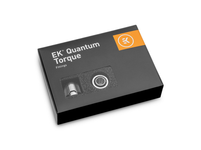 EKWB EK-Quantum Torque STC-10/13 Compression Fitting for Soft Tubing, 10/13mm (3/8' ID, 1/2' OD), Nickel, 6-pack
