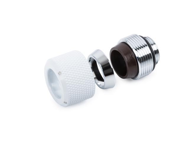 Bitspower G1/4' Advanced Multi-Link Fitting, for 12mm OD Rigid Tubing, Deluxe White, 4-pack
