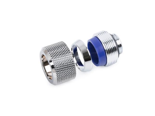 Bitspower G1/4' Advanced Multi-Link Fitting, for 14mm OD Rigid Tubing, Black Sparkle, 4-pack
