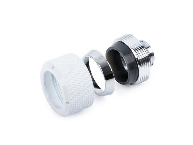 Bitspower G1/4' Advanced Multi-Link Fitting, for 16mm OD Rigid Tubing, Deluxe White, 4-pack