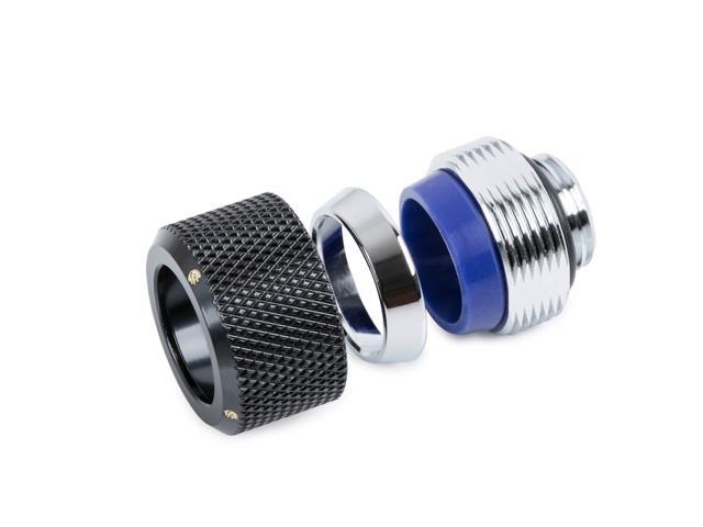 Bitspower G1/4' Advanced Multi-Link Fitting, for 14mm OD Rigid Tubing, Matte Black, 4-pack