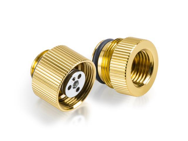 Bitspower Touchaqua Water-exhaust Fitting V2, True Brass, 2-pack-BPTA-EFW-V2-TB