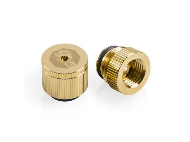 Bitspower Touchaqua Water-exhaust Fitting V2, True Brass, 2-pack-BPTA-EFW-V2-TB