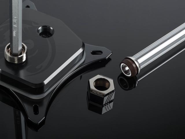 Bitspower Premium G1/4' Hex Multi-Link for 12mm OD Rigid Tubing, Black Sparkle, 6-pack