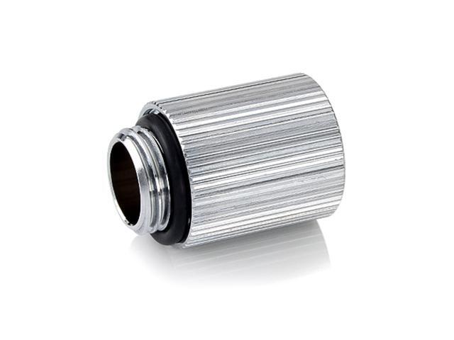 Bitspower Touchaqua G1/4' Male to Female Extender Fitting, 20mm, Glorious Silver, 2-pack