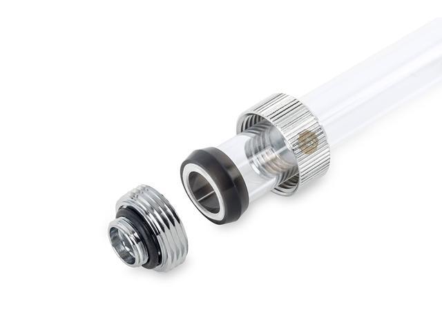 Bitspower Touchaqua Advanced G1/4' Tighten Fitting for 16mm OD Rigid Tubing, Glorious Silver, 2-pack