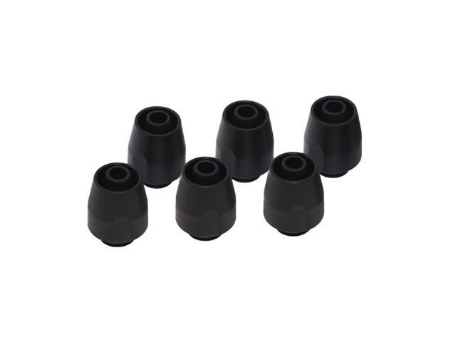Alphacool HF Compression Fitting TPV, Black Nylon, 6-pack