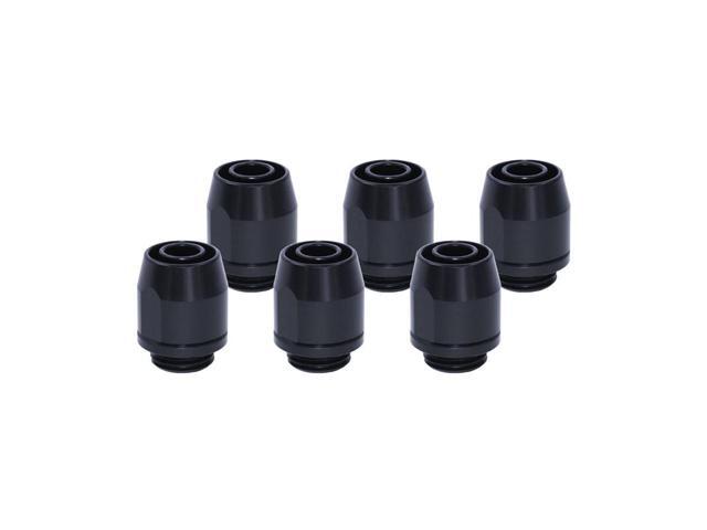 Alphacool HF Compression Fitting TPV, Black Brass, 6-pack