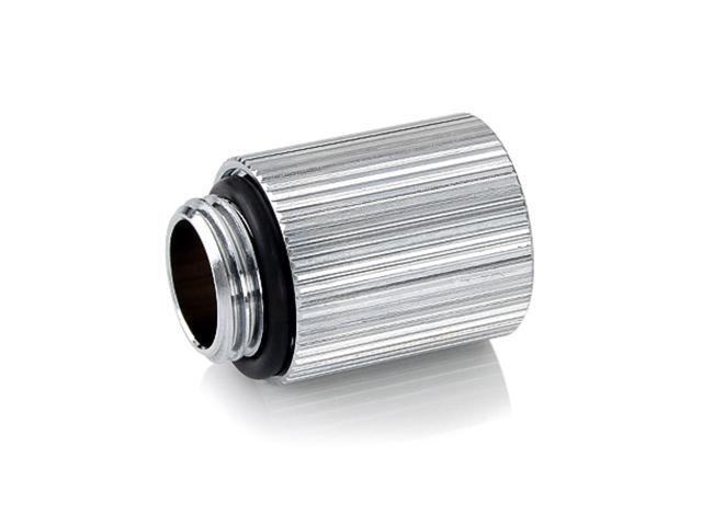 Bitspower Touchaqua G1/4' Male to Female Extender Fitting, 20mm, Glorious Silver, 2-pack