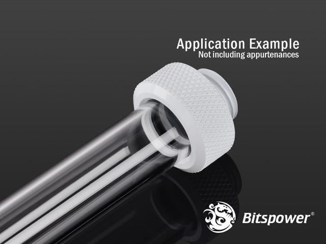 Bitspower G1/4' to Multi-Link Fitting for 14mm OD Rigid Tubing, Deluxe White