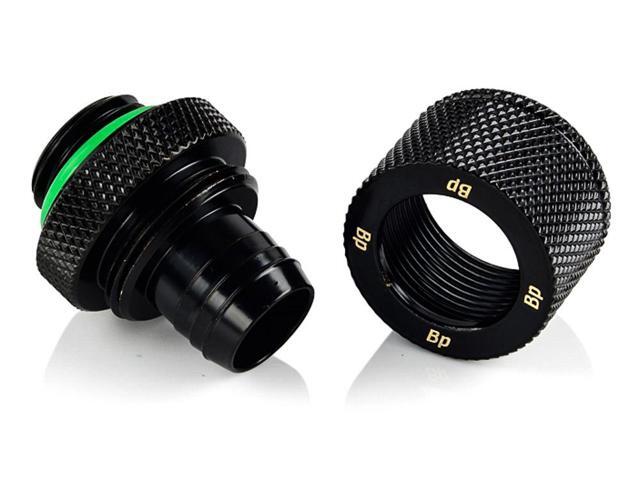 Bitspower G1/4' to 3/8' ID, 1/2' OD Compression Fitting for Soft Tubing, CC2 Ultimate, Matte Black