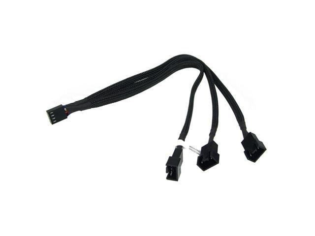 Phobya Y-cable 4Pin PWM 3x 4Pin PWM 10cm - black