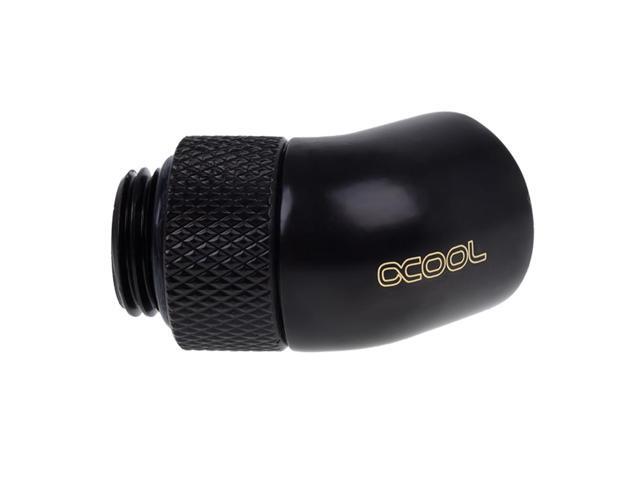 Alphacool Eiszapfen angled adaptor 45° rotatable G1/4 outer thread to G1/4 ínner thread - deep black