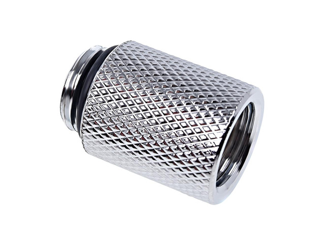 Alphacool Eiszapfen G1/4' Male to Female 20mm Extender Fitting, Chrome