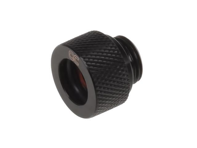 Alphacool Eiszapfen G1/4' HardTube Compression Fitting for Carbon Tubes, 12mm OD, Black