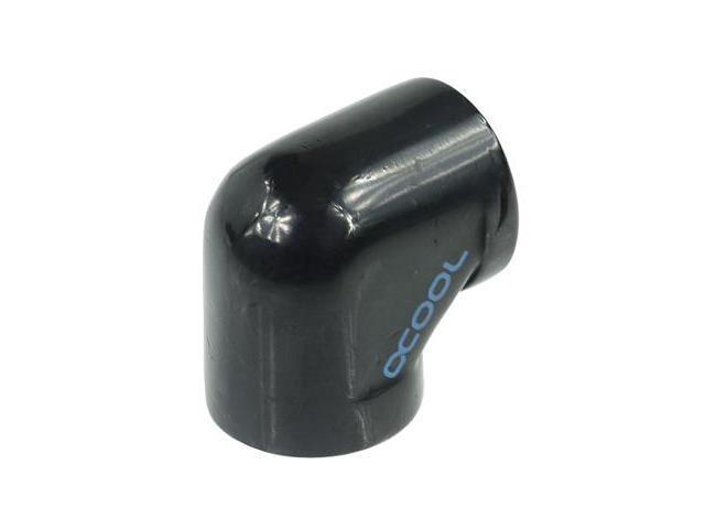 Alphacool HF G1/4' Female to Female Fitting, 90 Degree Angle, Deep Black