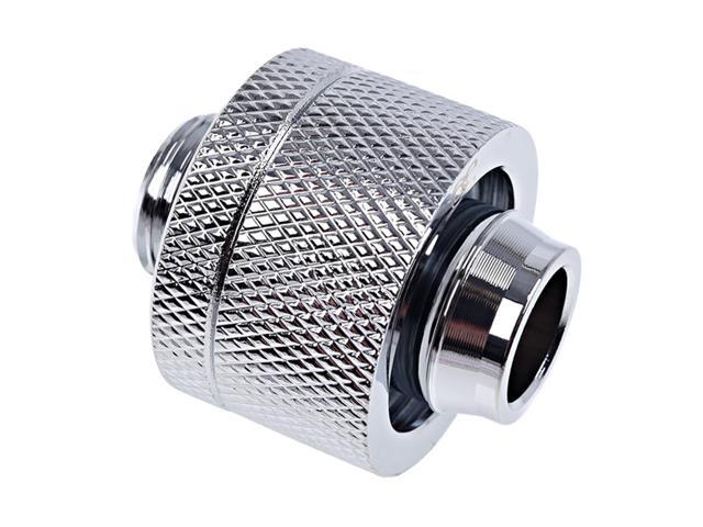 Alphacool Eiszapfen G1/4' to 13mm ID, 19mm OD Compression Fitting for Soft Tubing, Chrome
